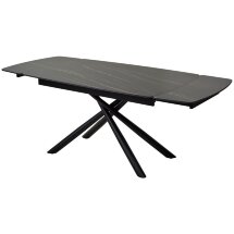 Стол RIVOLI 140 MATT GOLDEN BLACK SINTERED STONE/ BLACK М-City