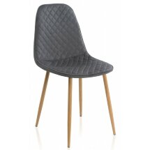 Стул на металлокаркасе на металлокаркасе Capri grey / wood