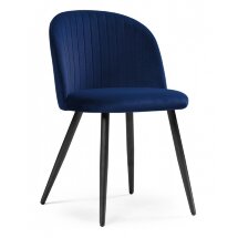 Стул на металлокаркасе Gabi 1 dark blue / black