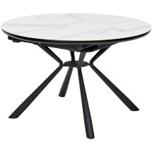 Стол VOLAND BIANCO TL-45 испанская керамика/ BLACK &quot;белый мрамор&quot; М-City