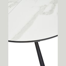 Стол VOLAND BIANCO TL-45 испанская керамика/ BLACK &quot;белый мрамор&quot; М-City