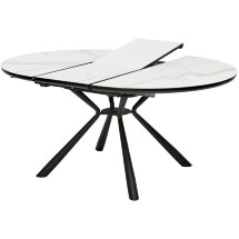 Стол VOLAND BIANCO TL-45 испанская керамика/ BLACK &quot;белый мрамор&quot; М-City