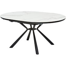 Стол VOLAND BIANCO TL-45 испанская керамика/ BLACK &quot;белый мрамор&quot; М-City