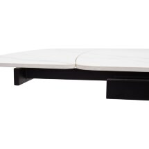Стол RIVOLI 140 MATT WHITE MARBLE SOLID CERAMIC / BLACK, ®DISAUR