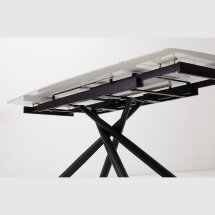Стол RIVOLI 140 MATT WHITE MARBLE SOLID CERAMIC / BLACK, ®DISAUR