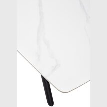 Стол RIVOLI 140 MATT WHITE MARBLE SOLID CERAMIC / BLACK, ®DISAUR