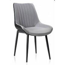 Стул на металлокаркасе Seda black / light gray