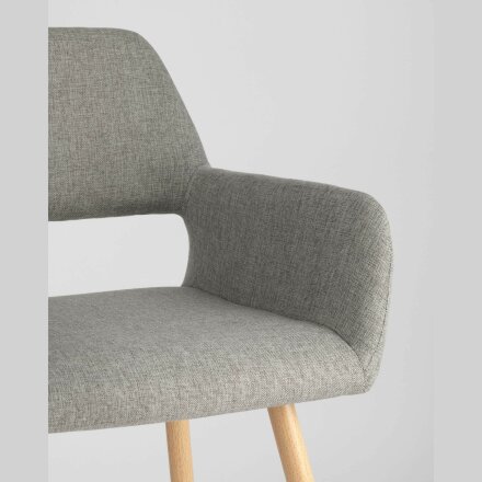 Стул Stool Group Кромвель серый обивка плотная ткань, металлические ножки 