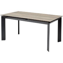 Стол CREMONA 180 KL-61 Под дерево, итальянская керамика / черный каркас, ®DISAUR