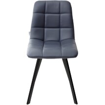 Стул CHILLI SQUARE HK017-09 серо-черничный, PU/ черный каркас М-City