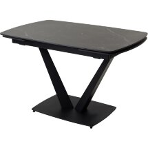 Стол ALATRI 120 MATT BLACK MARBLE SINTERED STONE / BLACK М-City
