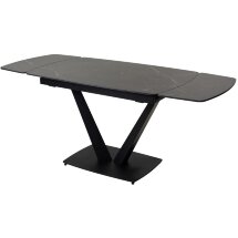Стол ALATRI 120 MATT BLACK MARBLE SINTERED STONE / BLACK М-City