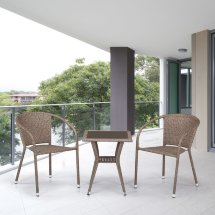Комплект плетеной мебели T25B/Y137C-W56 Light brown 2Pcs