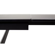 Стол RIETI 200 NERO KL-116 Черный мрамор матовый, итальянская керамика/ черный каркас, ®DISAUR