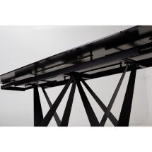 Стол RIETI 200 NERO KL-116 Черный мрамор матовый, итальянская керамика/ черный каркас, ®DISAUR