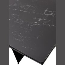 Стол RIETI 200 NERO KL-116 Черный мрамор матовый, итальянская керамика/ черный каркас, ®DISAUR