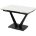 Стол ALATRI 120 MATT WHITE MARBLE SOLID CERAMIC / BLACK, ®DISAUR 