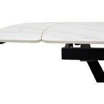 Стол ALATRI 120 MATT WHITE MARBLE SOLID CERAMIC / BLACK, ®DISAUR