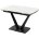 Стол ALATRI 120 MATT WHITE MARBLE SOLID CERAMIC / BLACK, ®DISAUR 