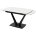 Стол ALATRI 120 MATT WHITE MARBLE SOLID CERAMIC / BLACK, ®DISAUR 