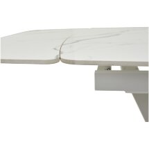 Стол ALATRI 120 GLOSS STATUARIO WHITE SOLID CERAMIC / WHITE, ®DISAUR