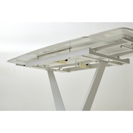 Стол ALATRI 120 GLOSS STATUARIO WHITE SOLID CERAMIC / WHITE, ®DISAUR 