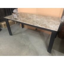 Стол CORNER 120 GLOSS ATHENS BROWN SINTERED STONE / BLACK М-City