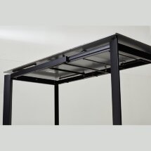 Стол CORNER 120 GLOSS ATHENS BROWN SINTERED STONE / BLACK М-City