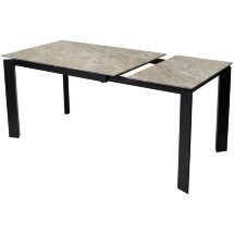 Стол CORNER 120 GLOSS ATHENS BROWN SINTERED STONE / BLACK М-City