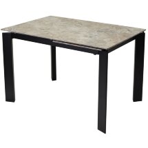 Стол CORNER 120 GLOSS ATHENS BROWN SINTERED STONE / BLACK М-City
