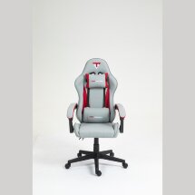 Кресло спортивное TopChairs Phantom ткань серо-красный