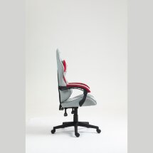 Кресло спортивное TopChairs Phantom ткань серо-красный
