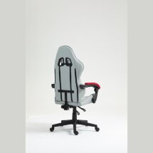 Кресло спортивное TopChairs Phantom ткань серо-красный