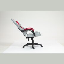 Кресло спортивное TopChairs Phantom ткань серо-красный