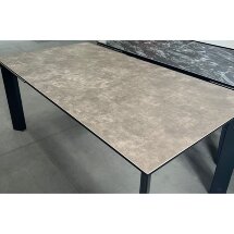 Стол CREMONA 180 HYDRA MOKA TL-52 матовая испанская керамика / черный каркас, ®DISAUR