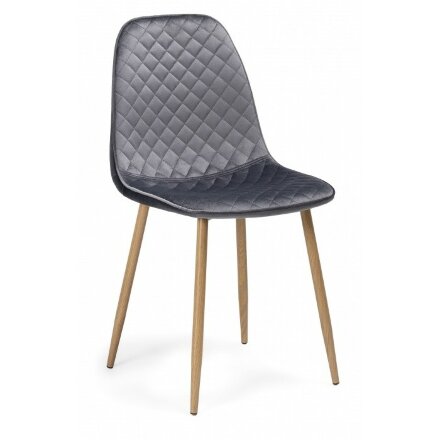 Стул на металлокаркасе Capri dark gray / wood 