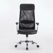 Кресло офисное BRABIX &quot;Flight EX-540&quot;, хром, экокожа, сетка, черное, 531850