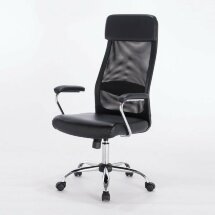 Кресло офисное BRABIX &quot;Flight EX-540&quot;, хром, экокожа, сетка, черное, 531850