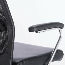 Кресло офисное BRABIX &quot;Flight EX-540&quot;, хром, экокожа, сетка, черное, 531850