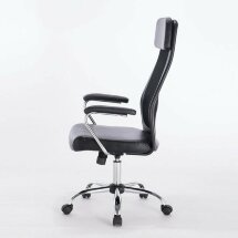 Кресло офисное BRABIX &quot;Flight EX-540&quot;, хром, экокожа, сетка, черное, 531850