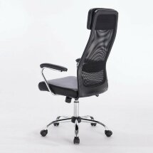 Кресло офисное BRABIX &quot;Flight EX-540&quot;, хром, экокожа, сетка, черное, 531850