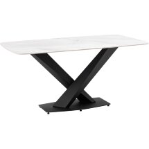 Стол обеденный Belle 160х90 белый мрамор