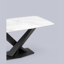 Стол обеденный Belle 160х90 белый мрамор