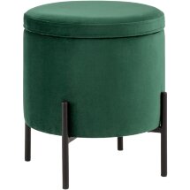 Пуф Stool Group Грейс с ящиком велюр зелёный
