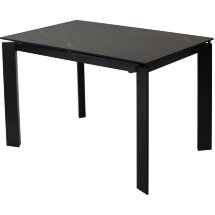Стол CORNER 120 MATT BLACK MARBLE SOLID CERAMIC / BLACK, ®DISAUR