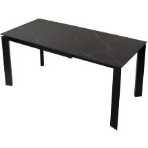 Стол CORNER 120 MATT BLACK MARBLE SOLID CERAMIC / BLACK, ®DISAUR
