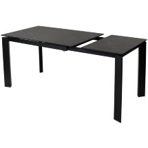 Стол CORNER 120 MATT BLACK MARBLE SOLID CERAMIC / BLACK, ®DISAUR