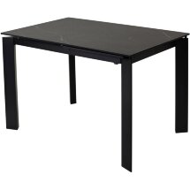 Стол CORNER 120 MATT BLACK MARBLE SOLID CERAMIC / BLACK, ®DISAUR