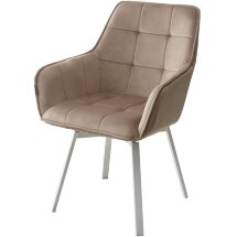 Стул MAVERICK 360 град. поворот. BLUVEL-40 BEIGE/ белый каркас, М-City