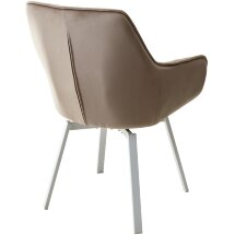 Стул MAVERICK 360 град. поворот. BLUVEL-40 BEIGE/ белый каркас, М-City
